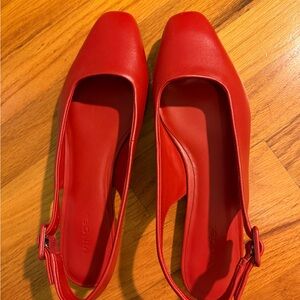 Vince Women's Vibrant Red Slingback Heels